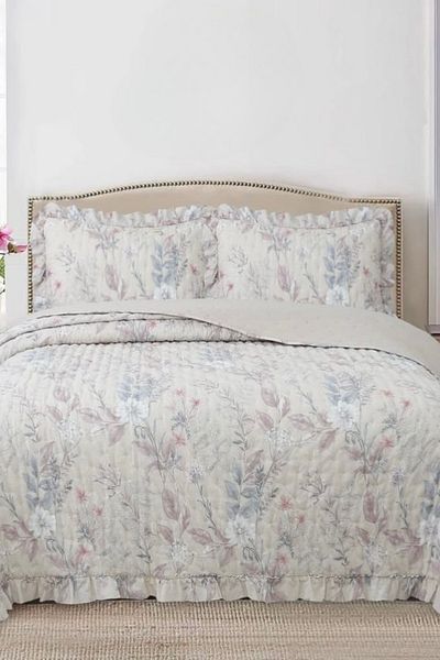 sutra Flora Series Double Sided Double Bedspread Set