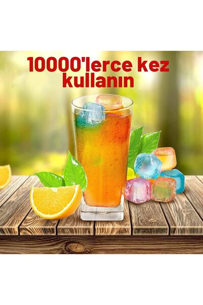 Ararat Renkli ve serinletici buz küpleri seti 20 Adet Sürekli Kullanım Buz Küpü