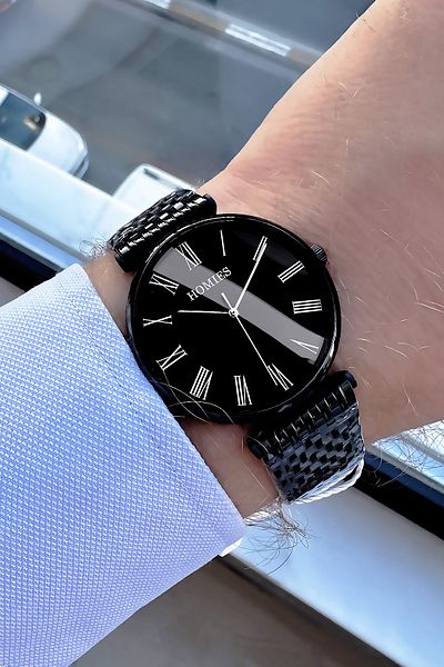 Homies Men's Wristwatch 3 Atm Waterproof Silver Color Steel Cord Bracelet Elg663