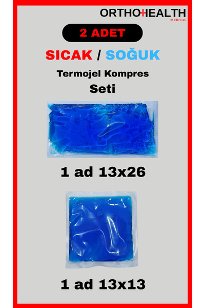 orthohealthmedical Termojel Sıcak Soğuk Kompres Jel Buz Paketi 13x26 13x13 (2Adet)