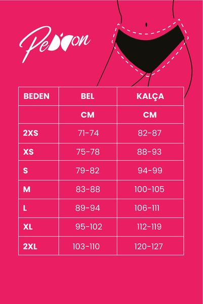 PEDDON Regl Dönemine Özel Konforlu Pedkini Mayo Altı Süper Emici Düşük Bel Bikini Altı Yeşil Regl Mayosu