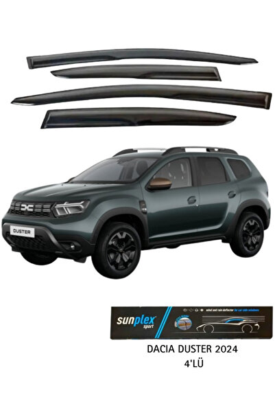SUNPLEX Duster 2024uyumlu Cam Rüzgarlığı Takım 4'lü Takım Rüzgar Kesici, Yağmur Önleyici