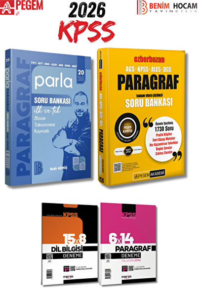 Pegem Akademi Yayıncılık 2026 Kpss Ags Parla Paragraf Benim Hocam Ve Ezberboz...