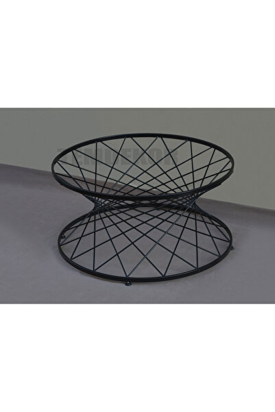 Tem Dekor Pota Örgülü Metal Sehpa Ayağı Çap 83cm Yukseklik 42cm