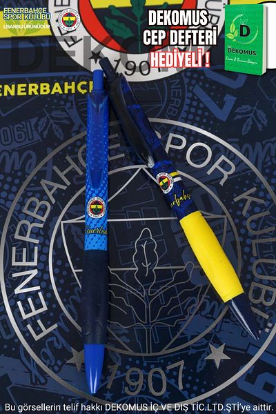 Fenerbahçe "Dekomus Pocket Notebook with Gift" New Season Licensed Comfort Versatile Nib Pen 0.7 mm