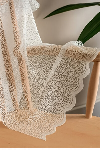 Emuz Zarif Örümcek Ağı Desenli Tül – Modern Doku, Hafif Işık 1 / 3 Sık Pileli...