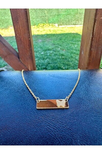 sengahenk Kişiye Özel İsim Kazımalı Ahşap Hediyelik Kutu ve gold kolye sevgil...