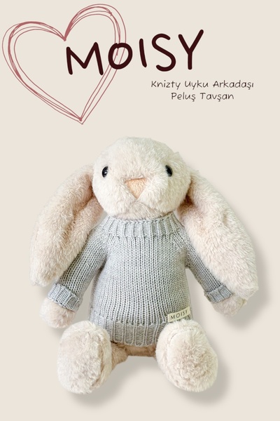 MOISY Knitzy Uyku Arkadaşı Peluş Tavşan 34 cm