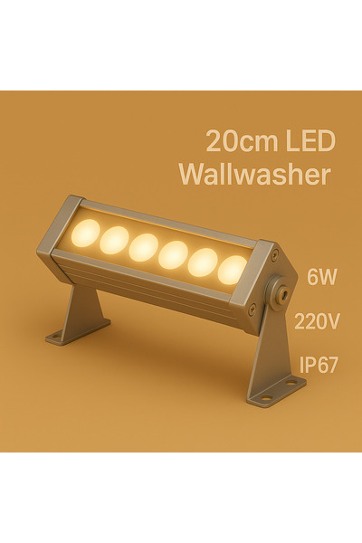 DEHALUX LIGHTING 20cm 6w Led Wallwasher Günışığı 3000k | Dış Cephe, Minare, B...