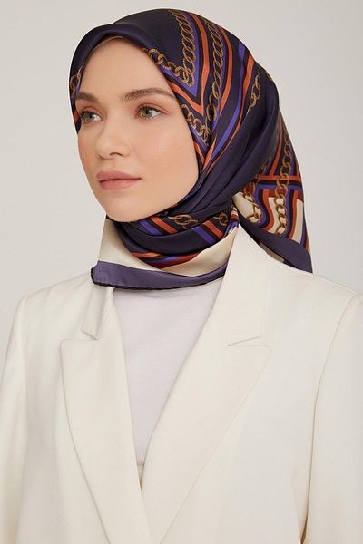 Armine Eșarfă din satin de mătase 8845d-32