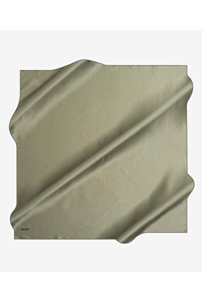 Aker وشاح حريري مسطح بنسيج التويل - ناعم كالحرير