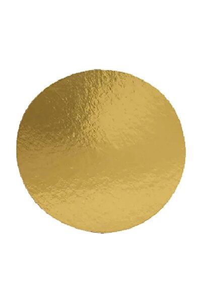 alenked Under Cake Round Gold 20cm Thick Cardboard - 5 Pieces