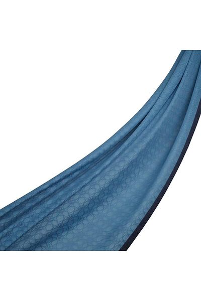 ipekevi Σάλι με μοτίβο Four Seasons Monogram 04356-indigo