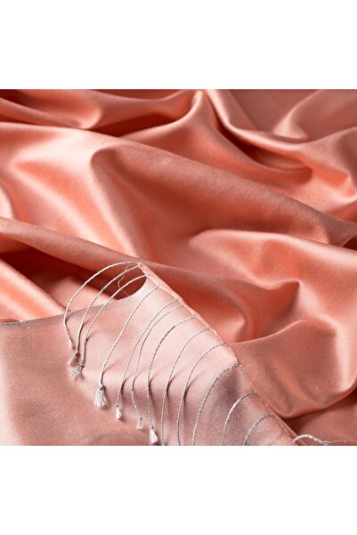 ipekevi Double Sided Solid Color Silk Shawl 00927-Salmon