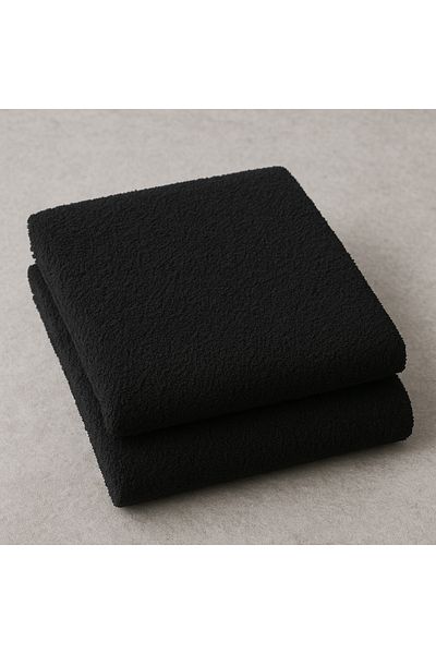Elaganya Black Sports Fitness Towel Stain Resistant Hairdresser Barber Towel 50X90 cm 2Pcs