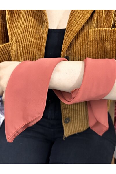 MAZEN Brick Color Plain Chiffon Scarf Multi-Purpose Accessory