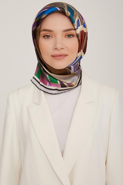 Armine Eșarfă din satin de mătase 8843d-34