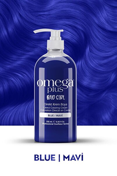 Omega Plus Bad Girl Mavi Geçici-renkli Amonyaksız Saç Boyası 250 ml