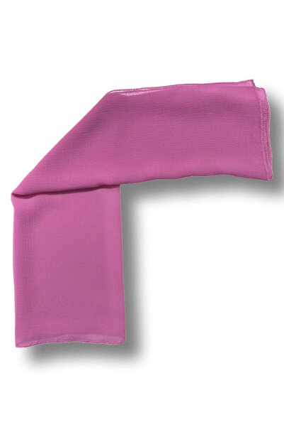 MAZEN Pink Colored Plain Chiffon Scarf Multi-Purpose Accessory