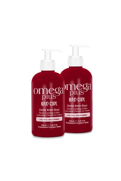 Omega Plus Bad Girl Biber Kırmızısı 2li Saç Boyası Seti 250ml+250ml