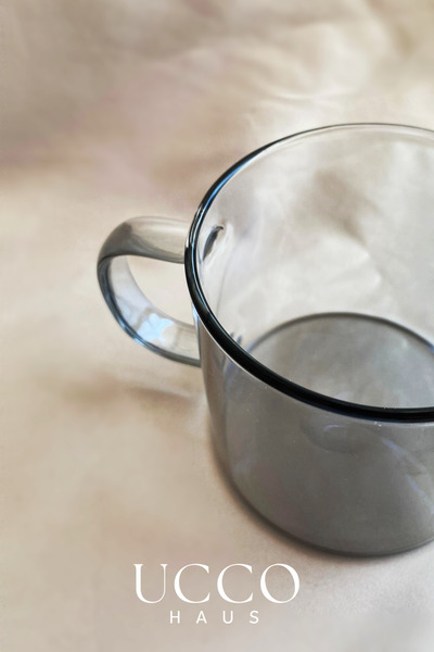 UCCO 2Pcs 350ml Glittering Glass Cup Stylish Modern Mug Tea Water Soft Drink Coffee Cup Office Kitchen Cup