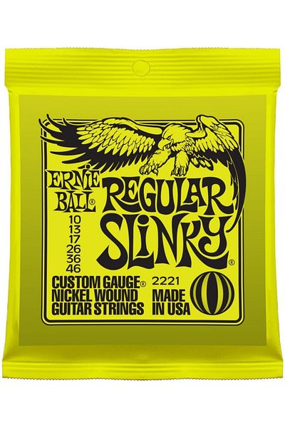 Ernie Ball P02221 10-46 سلك جيتار كهربائي عادي من النيكل