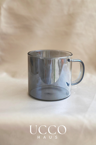 UCCO 2Pcs 350ml Glittering Glass Cup Stylish Modern Mug Tea Water Soft Drink Coffee Cup Office Kitchen Cup