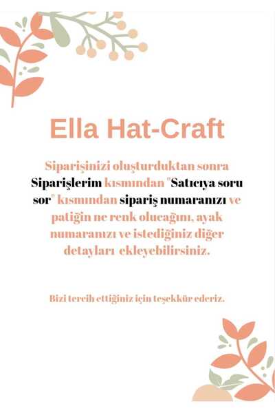 Ella Hat-Craft El Örgüsü Çeyizlik Patikler(BİR ÇİFT FİYATIDIR.)