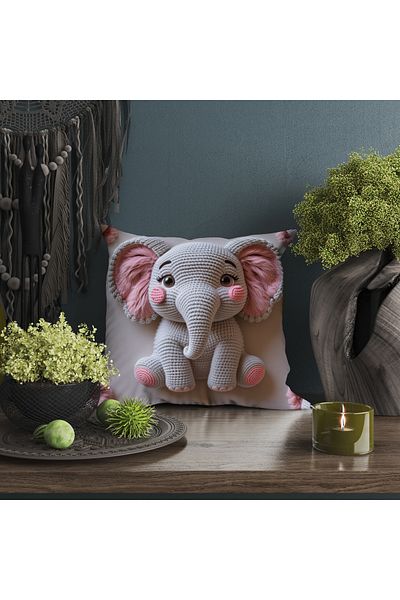 Ahsen Dekoratif Modern Stylish Aesthetic Mesh Embossing Animal Themed Digital Printed Luxury Velvet 4-Piece Throw Pillow Cover Set