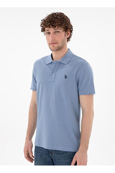 U.S. Polo Assn. Ανδρικό μπλουζάκι Polo Neck Blue Gtp04ıy023