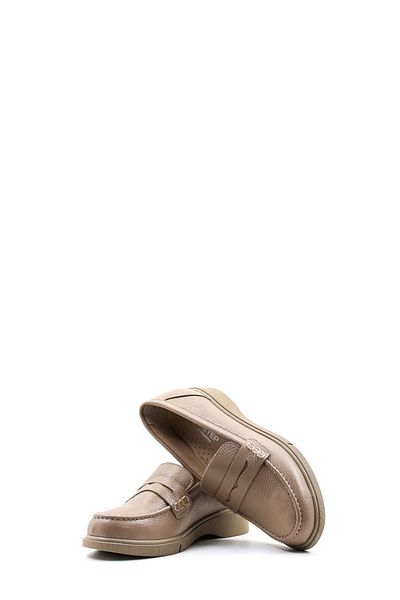 Ayakkabıhane Inside and Outside Genuine Floater Leather Mink Comfortable Women's Casual Shoes Ah081352613106