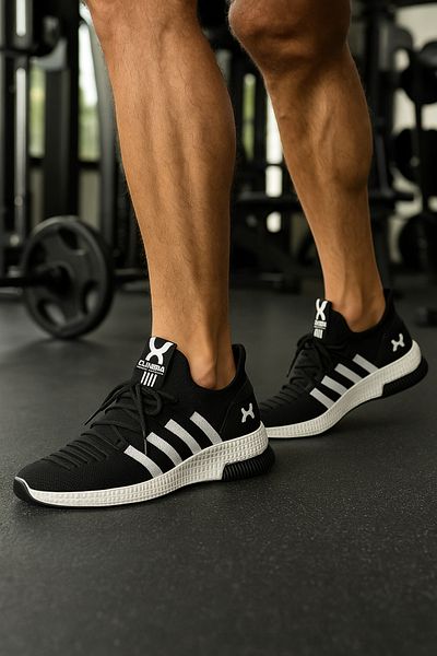 MORENİCA Black and White Sports Shoes – Outdoor Running, , for Daily Use