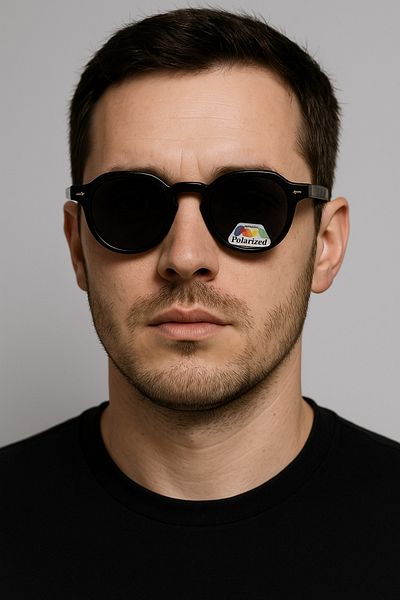 LOOKUP NEW Unisex Women Men Polarized Polarized Bone Lightweight Oval Brown Hinged Sunglasses