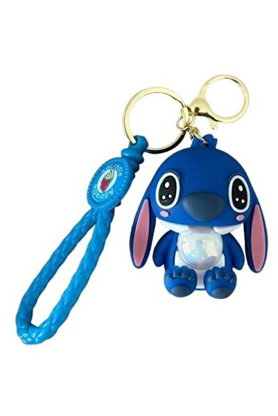 Lilo & Stitch Breloc Stitch Din Cauciuc Cu Luminițe, Albastru, 8 Cm