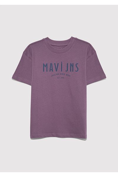 Mavi Tricou mov imprimat Jns, croială largi / largi, croială confortabilă 6610396-70656