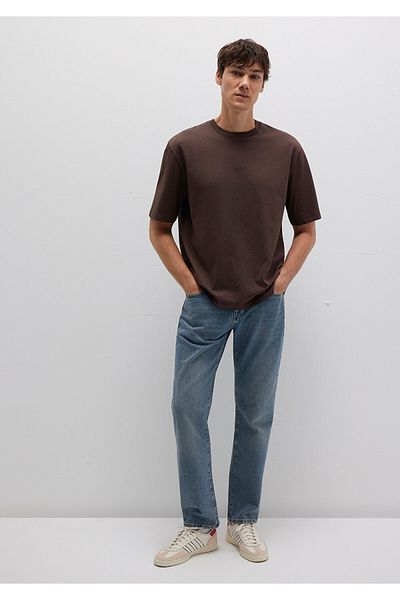 Mavi Τυπωμένο καφέ μπλουζάκι Relaxed Fit / Άνετη εφαρμογή 0613093-70251