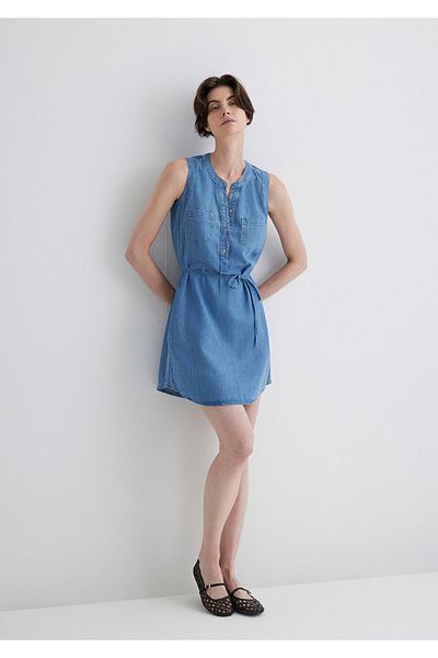 Mavi Rochie de jeans clasică deschisă Suzy Gold 130317-89756