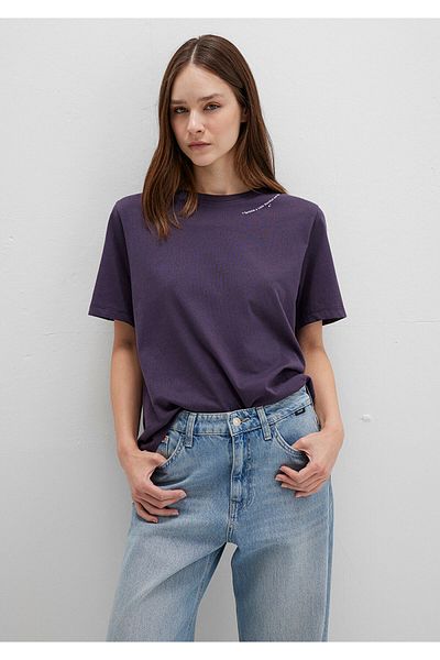 Mavi Τυπωμένο μωβ μπλουζάκι Regular Fit / Normal Cut 1613486-70688