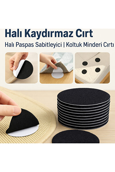 Mersi SHOP 10 Çift Kendinden Yapışkanlı Halı Paspas Kaydırmaz Çıtçıtlı Araba ...