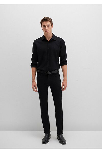 Mavi Черна риза Slim Fit / Slim Cut 0211656-900