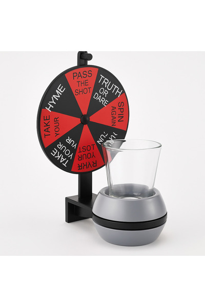 Mersi SHOP Spin Shot Rulet Oyunu Seti – Döner Şans Çarkı Ve Shot Bardağı 15x10cm