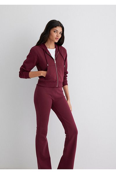 Mavi Hooded Claret Red Interlock Sweatshirt 1S10424-70394