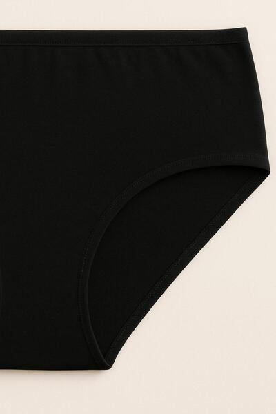 alnaymino Yüksek Bel Basic Lazer Kesim Külot 3'lü Paket Pamuk Kumaş