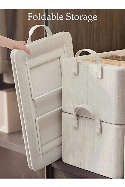 Generic 3pcs Wardrobe Clothing Storage Box Foldable Closet Storage Cabinet