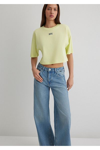 Mavi Πράσινο T-Shirt Crop / Κοντό κομμένο με λογότυπο 1611585 -71310