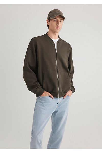 Mavi Zippered Khaki Sweatshirt 0S10316-71587