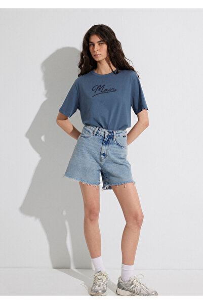 Mavi Džínové tričko s potištěným antracitovým střihem Regular Fit 1612421 -80932