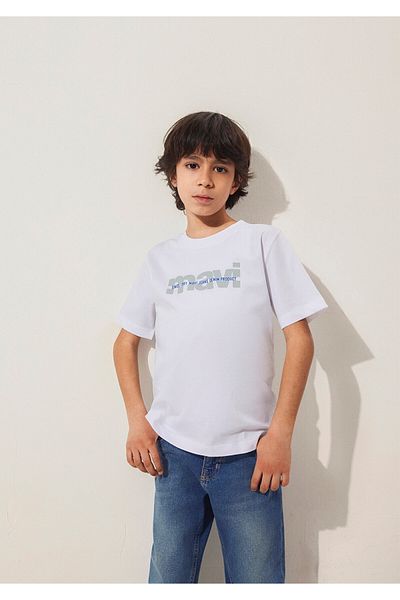 Mavi Weißes T-Shirt mit Logo-Print, reguläre Passform 6610286 -620