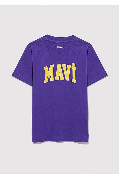 Mavi Tricou violet cu sigla imprimat Regular Fit 6610030 -70692