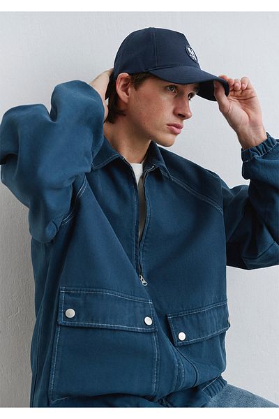 Mavi Πουκάμισο Navy Blue με φερμουάρ Oversize / Φαρδιά κοπή 0211151 -83929